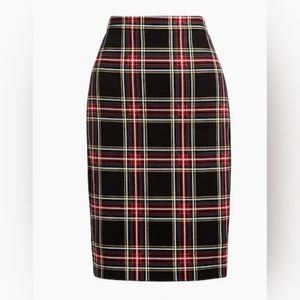 J.Crew Tartan cotton sateen pencil skirt Size 6